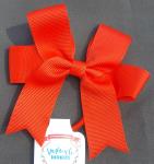 Hair Bows Simple Bow Hair Tie Red on Elastic image