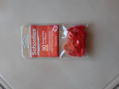  30 Snag Free Hair Elastics - Red Image 1