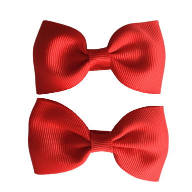  Hair Bows  Red Bowtie hair clips 2pc Image 1