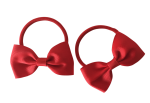 Hair Bows - Red Bowtie Hair ties 2pc image