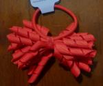 Hair Bows Curly Tie Red on Elastic image